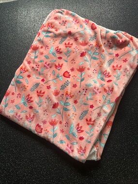 Girls' Pink Floral Fleece Pajama Bottoms